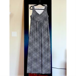 Black and white maxi dress